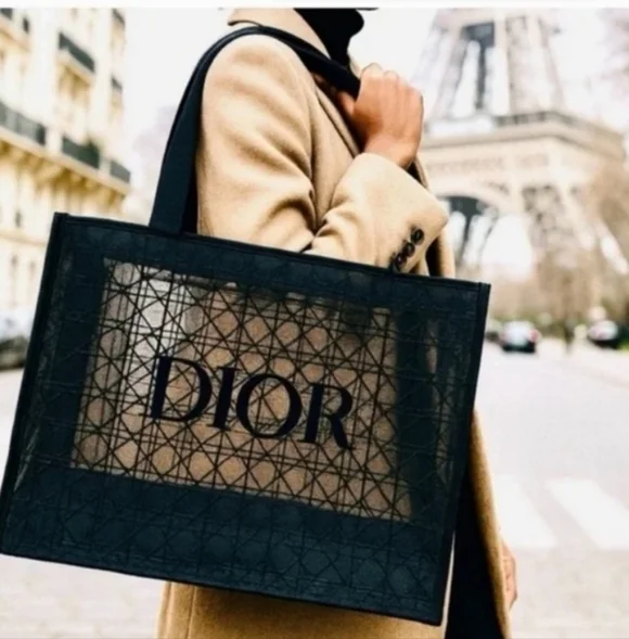 Dior-Logo Tote Bag (Black 🖤) - Picture 4 of 11